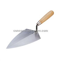 Philadelphia pattern bricklaying trowel with wooden handle