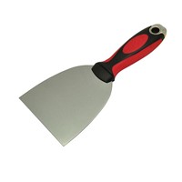 Scraper with soft grip &amp;amp; hammer head, mirror polished flexible blade