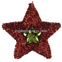 Star w/ shiny star Christmas tree ornaments