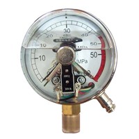 magnetic electric contact pressure gauge with stainless steel material