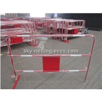 Used Crowd Control Barriers with Reflective Tape