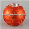 Beautiful Glass Candle Holder Craft Painting Glass Ball Candle Holder