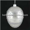 Silver Glass Ball Holiday Gift Clear Glass Christmas Ball