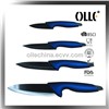 Blue Metallic Paint Handle Ceramic Knife Set