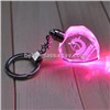 Clear Heart Shaped 3D Laser Cheap Wholesale Crystal Key Ring