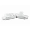 White modern leather sectional sofa set