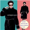 luxury Medium Long women's outerwear statehood sheepskin wool fur overcoat mink hair genuine leather