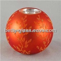 Beautiful Glass Candle Holder Craft Painting Glass Ball Candle Holder