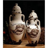 Beautiful antique craft country rural style ceramic vase