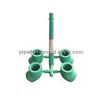 20mm PPR 4 cavities 45 degree elbow pipe fitting mould