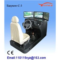 3D driving simulator with 3 screens