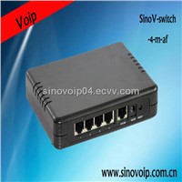 48V 4port 10/100Mbps metal case poe switch