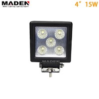 4&amp;quot; 15W square led work light for SUV 4X4 ATVs PMMA LENs MD-4150
