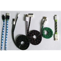 Colorful Fiber-woven Dressed-Up USB Charging Data Sync Cable