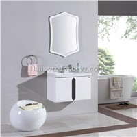 Cream color cheap two door bathroom cabinet vanity with mirror FS1311
