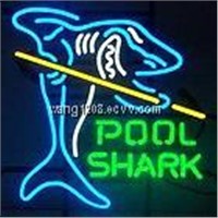 Custom Neon Sign-Pool shark
