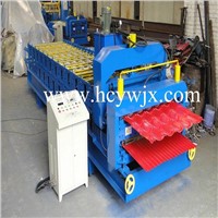 Double deck glazed sheet metal roll forming machine