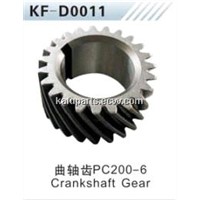 Engine parts for PC200-6 Excavator Crankshaft Gear