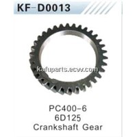 Engine parts for PC400-6 6D125 Excavator Crankshaft Gear