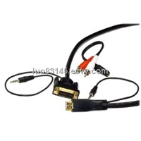 HDMI to DVI+3.5mm with audio cable