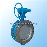 Manual flange type soft sealed butterfly's valve