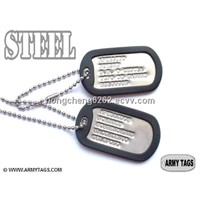 Military army stainless steel Dog Tags