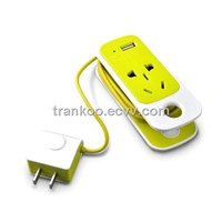 Mini Portable Socket with USB Port Socket Battery Charger
