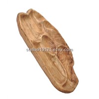 Naturally Hand Carved Wooden Root Large Compartment Platters