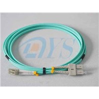 OM3 LC to SC fiber optic patch cord