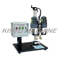 Semi-auto two heads bottle capping machine
