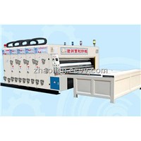 Semi automatic four-color ink printing and slotting machine