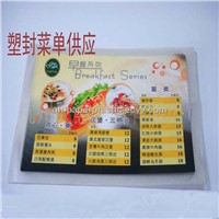 High Quality Laminated Menu/Custom Made Plastic Laminated menu Sheet
