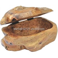 Uniquely Hand-made Carved Wooden Root Jewel Cases