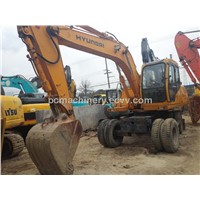 Used Wheel Excavator Hyundai 130W-5 For Sale