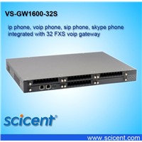 ip phone, voip phone, sip phone, skype phone integrated with 32 FXS voip gateway