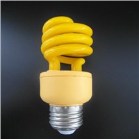 yellow color half spiral energy saving  lamp