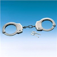 High Quality Stainless Handcuff, double lock, single chain