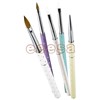 5PCS Metal Handle Kolinsky Sable Acrylic Nail Application Brush Set (EN2105)