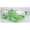 Ceramic coating cookware in aluminum material 12pcs cookware set