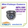 Vandal-proof fisheye camera,600TVL SONY CCD Camera,360-degree viewing angel