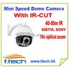 Low cost high quality cctv Mini Speed Dome IR Camera with 40-50m IR distance