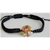 Millefiori Glass Shambhala Rope Bracelet