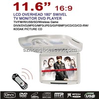 11.6'' Flip-down Car DVD Player with TV, USB, SD, IR, FM, Wireless game