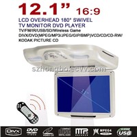 12.1'' Flip-down Car DVD Player with TV, USB, SD, IR, FM, Wireless game