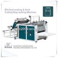 Heat sealing&Heat cutting plastic shopping t-shirt bag making machine