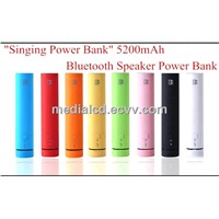 High Quality Safety Portable Wireless Bluetooth Speaker with 5200mah Power Bank