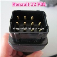 RENAULT 12Pin Male to OBD OBD2 DLC 16 Pin Female Car Diagnostic Tool Adapter Converter Cable