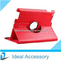 Various colors 360 Degree Rotating Stand Leather Smart Case for ipad Air Luxury Crocodile Pattern