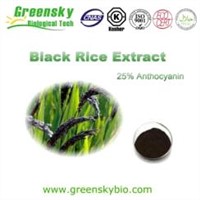 100% Natural High Quality Non-GMO Black Rice Extract with 5%, 10%, 15%, 20%, 25% Anthocyanins