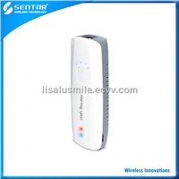 1800mAh pocket power bank wifi router with RJ45 Port